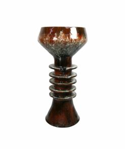 Vintage mázas kerámia virágkaspó, Szemlér Magda