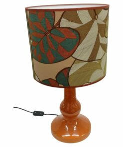 Narancs színű kerámia lámpa egyedi lámpaernyővel