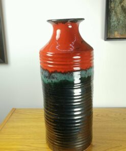 Kerámia piros padlóváza