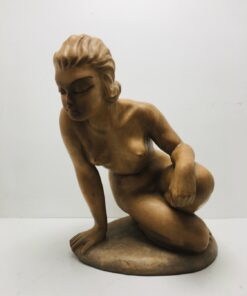 Art Deco terrakotta női akt szobor, 1930's