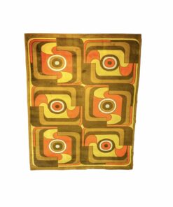 Retro Lakástextil Vállalat (LATEX) " Fáraó " velúr szőnyeg, T.: Fekete Ferenc, 1970's