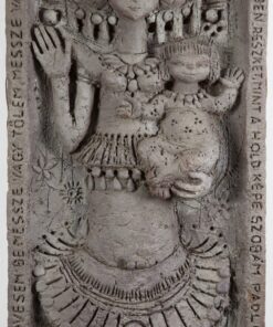 Csavlek Etelka (1947 - ): Van Hu Csen könyve, fali kerámia, 1967