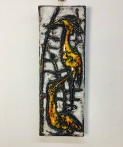 Vintage Darvakat Ábrázoló Kerámia Relief