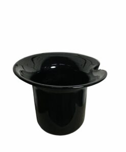 Mid-century fekete/lila muranoi üveg "cilinder" pezsgőhűtő, 1970's