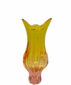 Mid-century Bohémia vastag falú üvegváza, Csehország, 1960's