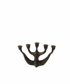 Mid-Century brutalista bronz gyertyatartó, Michael Harjes, 1960's
