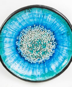 Nagyméretű ritka Janáky Viktor kerámia falitál, 1970's