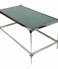 Krómozott design dohányzóasztal üveglappal