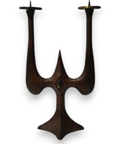 Brutalista réz gyertyatartó