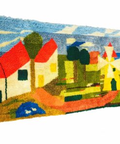 Mid Century Modern gyapjú faliszőnyeg, 1960's/70's