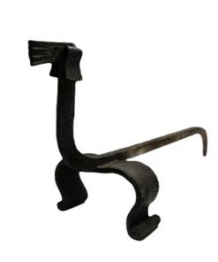 Art deco kovácsoltvas " Tacskó " tűzkutya , kandalló dísz