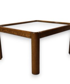 Midcentury Skandináv dohányzóasztal füstüveg lappal