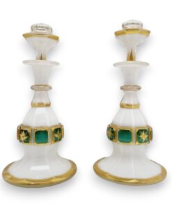 Biedermeier parfümös üveg pár XIX.sz