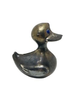 Vintage ezüstözött kacsa persely