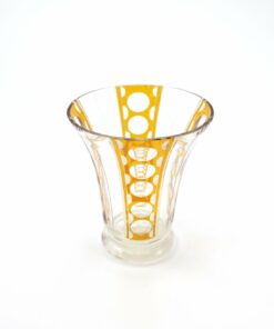 Biedermeier pohár Hántolt üveg, XIX. sz.