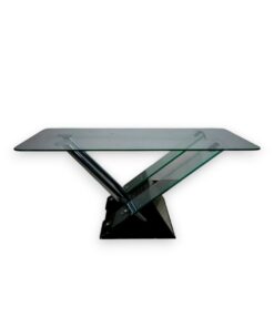 Design üvegasztal edzett üveglappal, 1960's