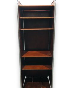 Vintage krómvázas hanglemeztartó polc