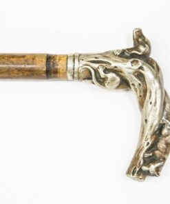 Szecessziós sétapálca, ezüst markolattal