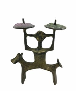 Figurális bronz gyertyatartó, Szabó Gyula (?)