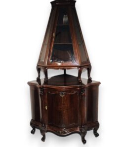 Különleges bécsi barokk saroktálaló, italosszekrény, 1870-80's