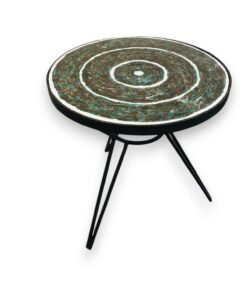 Vintage kerámialapos dohányzóasztal