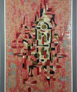 Hegyi György - Szentendrei Tornyok c. üvegmozaik