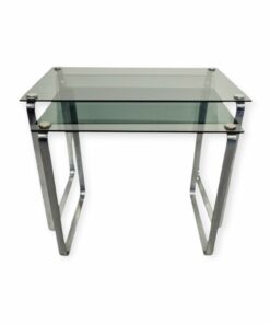 Üveg space age lerakóasztal pár