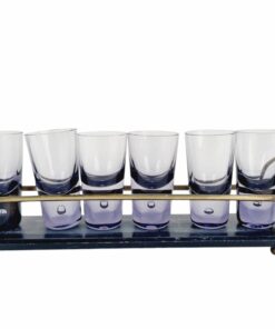 Art deco likőrős pohár készlet