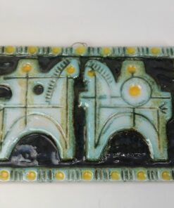 Zsolnay pirogránit falidísz, 1960's