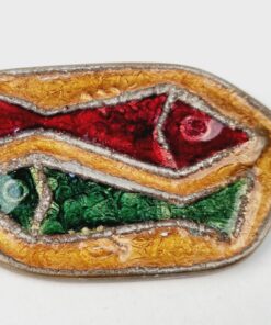 Halas tűzzománc kitűző