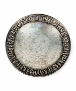 Ezüstözött Tevan Margit dísztál