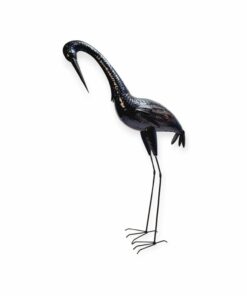 Vintage fém kócsag dekoráció