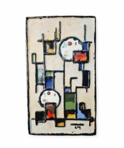 Zs. Lukács Mária Vintage absztrakt kerámia falikép