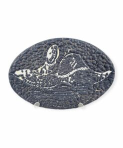 Király Károly ritka halas kerámia dísztál