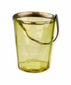 Zöld üveg jegesvödör fém fogóval