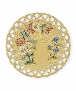 Szecessziós áttört majolika dísztál