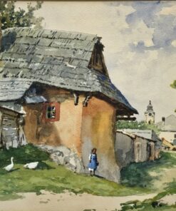 Neogrády Antal: Falurészlet.