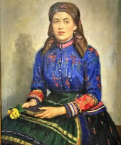 Áldor János László (1895-1944): Hölgy népviseletben