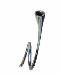 Minimalista design kisplasztika, krómozott acél spirál, 1970's