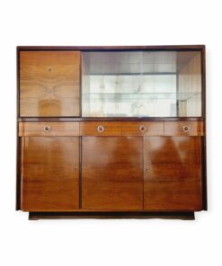 Art deco üveges tálaló szekrény
