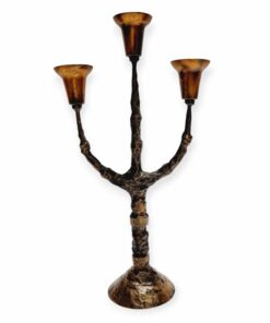 Percz János bronz gyertyatartó