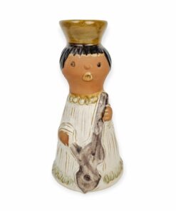 Kiss Roóz Ilona : Csellózó leány c. kerámia szobor