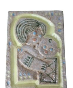 Zsolnay pirogránit kerámia falikép - Fürtös György