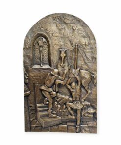 Kő Pál: Középkori jelenet c. bronz kisplasztika