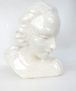 Art Deco stílusú kerámia női torzó