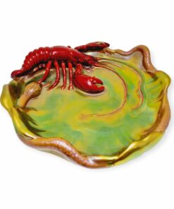 Zsolnay eozin mázas rákos tál