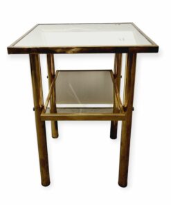 Hollywood ragency sárgaréz üveglapos lerakóasztal