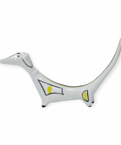 Hollóházi tacskó kutya figura