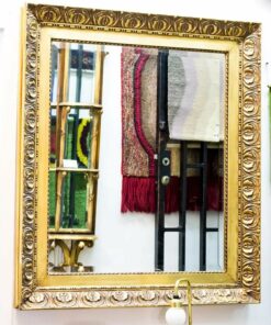 Nagyméretű arany keretes tükör 110x100cm