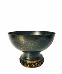 Vintage Mid Century patinázott antik hatású vörösréz kínáló, 1970's,